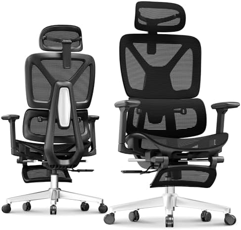 FLEXISPOT ErgoX: siatka, podnóżek i lędźwie dynamiczne