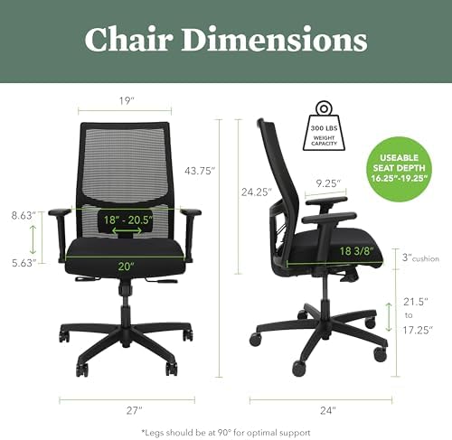 HON Ignition 2.0: standard synchro-tilt, czarna rama