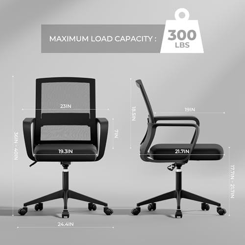 Siatkowe krzesło zadaniowe SUKIDA, mid-back