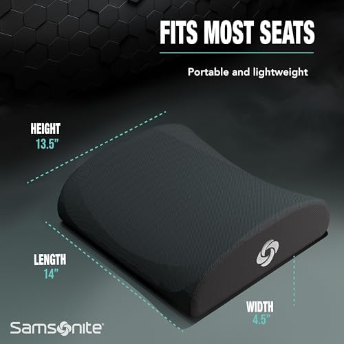 Poduszka lędźwiowa Samsonite z pianki memory
