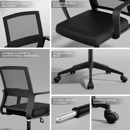 Siatkowe krzesło zadaniowe SUKIDA, mid-back