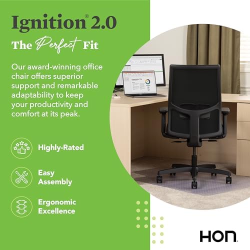 HON Ignition 2.0: standard synchro-tilt, czarna rama